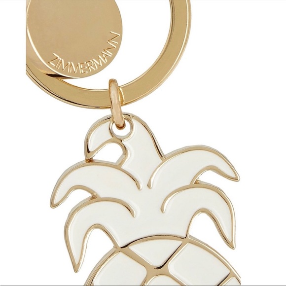 NWT Zimmerman Gold-Tone Enamel Brass Keychain - Picture 3 of 6